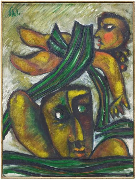 Peter Julian Untitled 1981 Diptych Neo Expressionist Figures At
