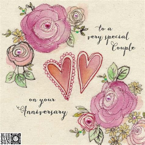 Floral To A Very Special Couple On Your Wedding Anniversary Card