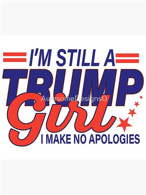 Girl Republican Conservative No Apologies 2024 Election Poster For
