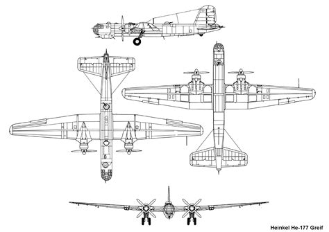 Heinkel He 177 Plan 3 Vues