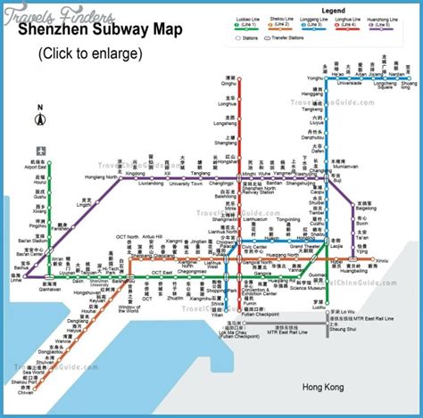 Shenzhen Metro Map Chinese Travelsfinderscom