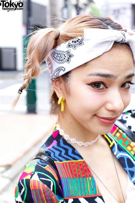 ☯miaw☯ Japanese Model Una W Vintage Fashion And Cute Hairstyle In Harajuku