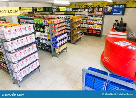 Fully Stocked Shelves of Food and Household Items at Local Pick N Pay