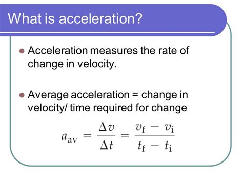 Average Acceleration Formula In Physics Physics Info