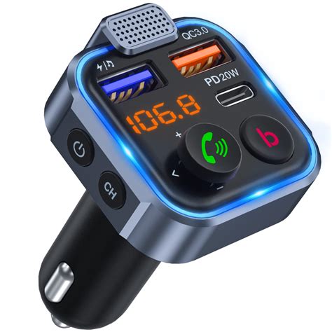 2022 Version Lencent Fm Transmitter In Car Adapter Wireless