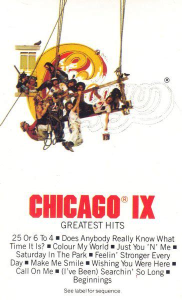 Chicago Chicago Ix Chicagos Greatest Hits Cassette