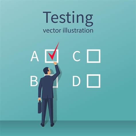 Premium Vector Businessman Is Testing Vector Illustration Flat Design