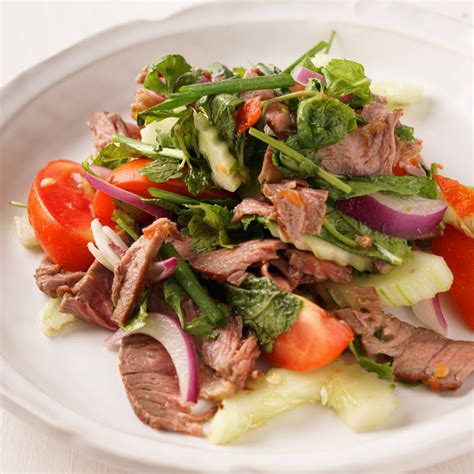 Close bag securely and marinate in refrigerator 2 hours, turning once. Thai Beef Salad - Marion's Kitchen