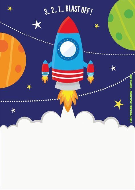 Free Printable Space Birthday Party Invitations