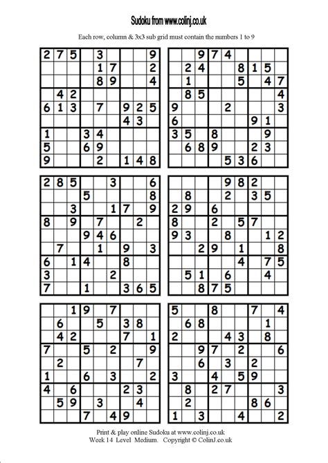 Sudoku easy, medium, hard, expert and evil. Printable Easy Sudoku Puzzles 4 Per Page | Sudoku Printable