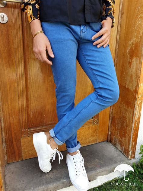 Jeans Skinny Azul Claro liso Style 007 Moon & Rain - Tiendas Platino