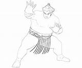 Sumo Wrestler Ganryu Template sketch template