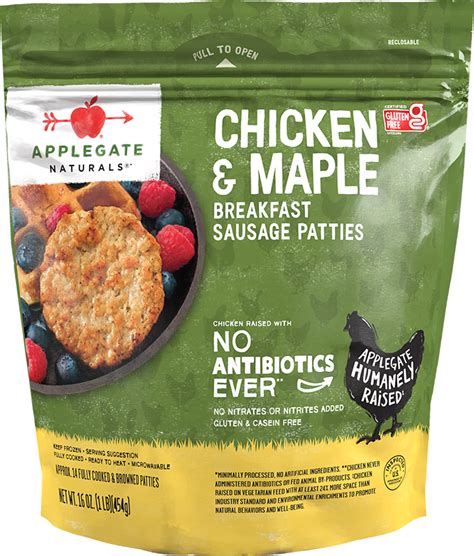 Products Breakfast Sausage Applegate Naturals Chicken Maple