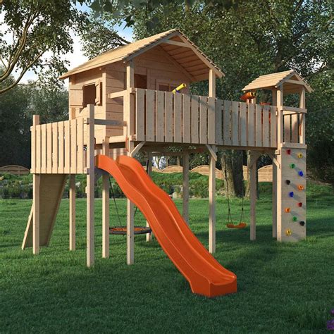 Weitere ideen zu spielturm garten spielturm spielhäuser. PONTICULUS Spielturm von ISIDOR Baumhaus Rutsche Schaukel ...