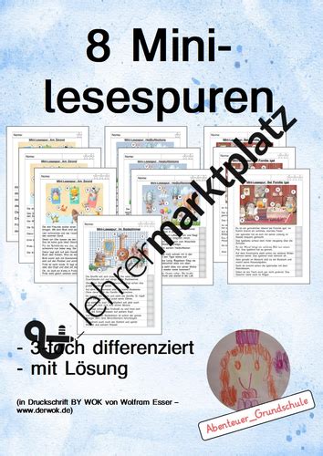 Growing Bundle Lesespuren für und Klasse Unterrichtsmaterial in den Fächern DaZ DaF