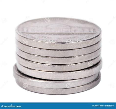 Isolated Nickels Stack Editorial Stock Image Image Of America 30005034