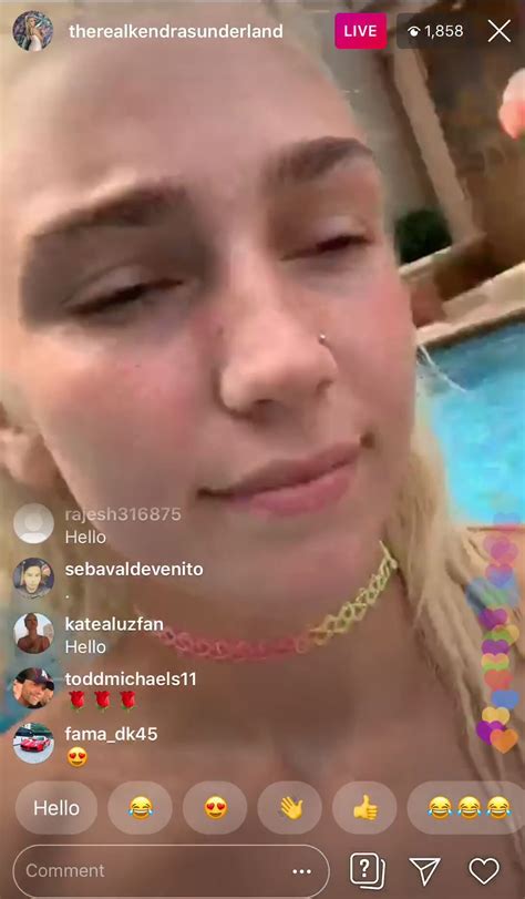 Kendra Sunderland Nude Instagram Live
