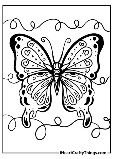 Beautiful butterfly coloring pages