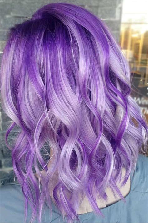24 Fascinating Purple Highlights To Add More Colors To Your Life Purple Balayage Summer Hair