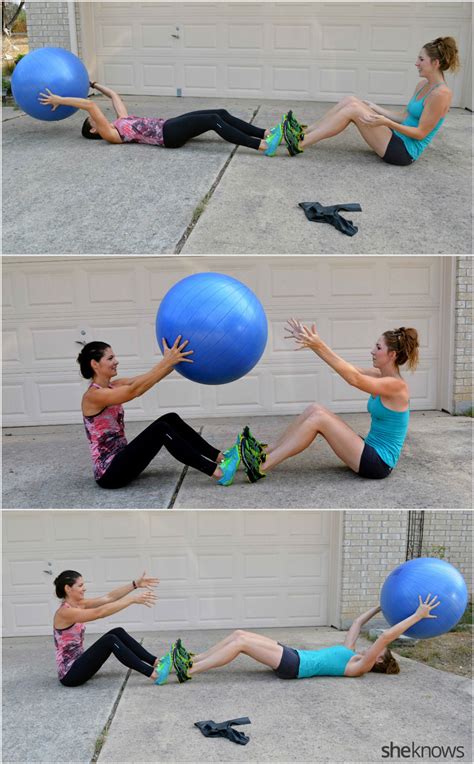 Partner Ab Workout With Medicine Ball