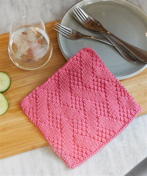 Free Knitting Pattern For A Chevron Dishcloth Knitting Bee