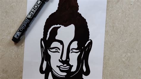 Sketch of Gautam Buddha - YouTube