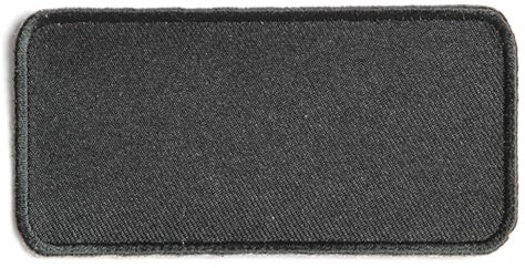 Black 4 Inch Rectangular Blank Patch