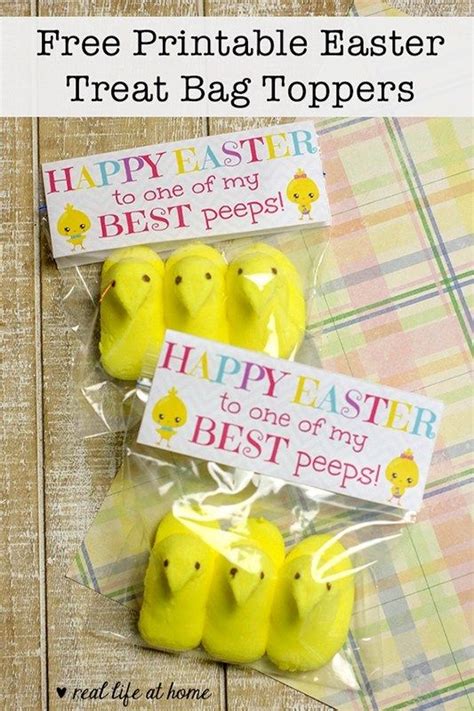Cute Free Printable Toppers For Easter Treat Bags Easter Treat Bags
