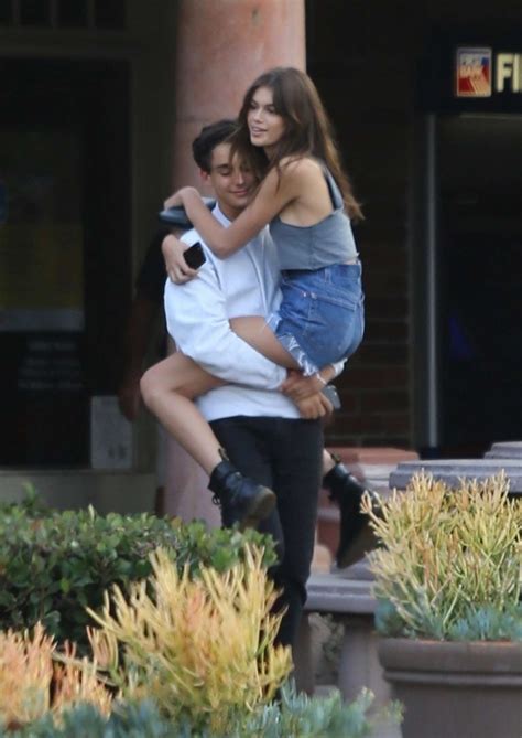 Kaia Gerber In Jeans Shorts Gotceleb