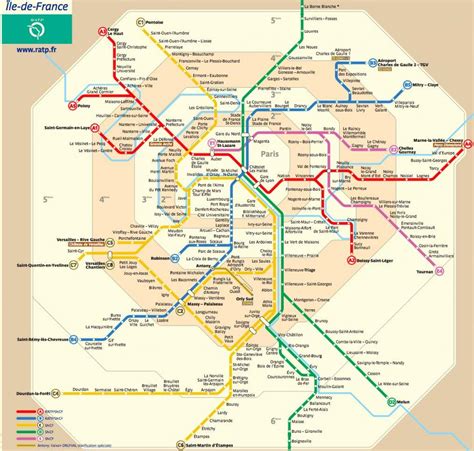 Paris metro map Routenplaner Paris metro Karte und Planer Île de