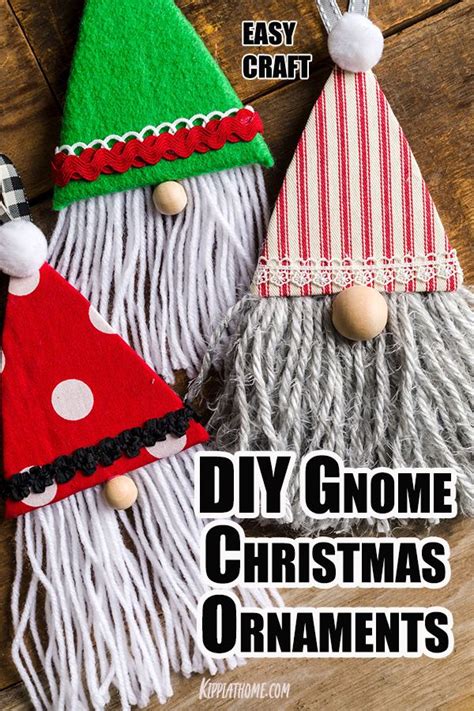 Christmas Gnomes Ornaments Easy Diy Craft Gnome Pattern