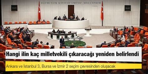 Hangi ilin kaç milletvekili çıkaracağı yeniden belirlendi Ankara ve