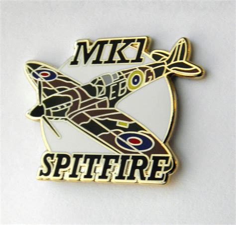 Spitfire Wwii Raf British Fighter Aircraft Lapel Pin 15 Inches