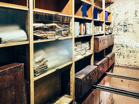 Old Files Stacked On Library Shelves Stock Photos Pictures And Royalty