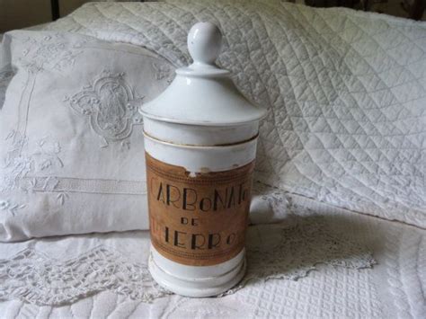Antique Porcelain Chemist Apothecary Pharmacy Pot Jar 1800s Drug Store