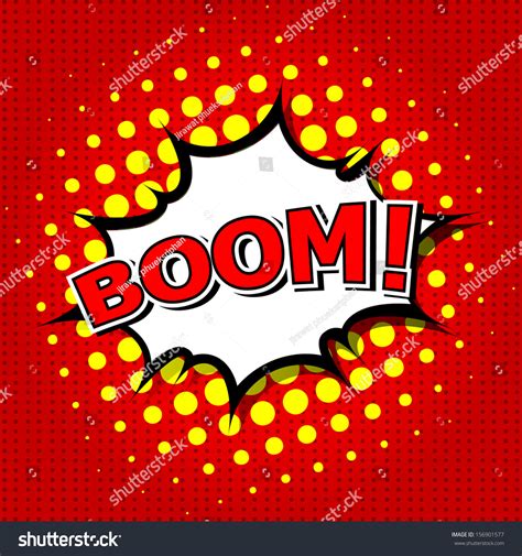 Boom Comic Speech Bubble Cartoon Stock Vector 156901577 Shutterstock
