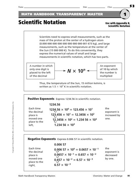 In scientific notation, this number can be written as 1.9219x1012. Scientific Notation Worksheets | Exponentiation | Decimal