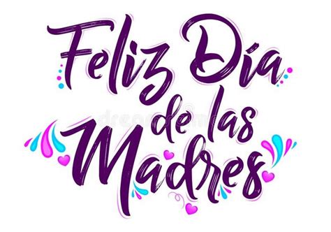 Feliz Dia De Las Madres Happy Mothers Day Spanish Translation Stock Vector Illustration Of