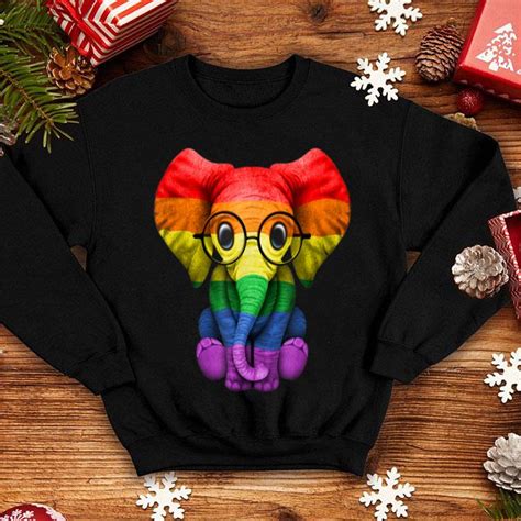 Pride Elephant Lgbt Lesbian Gay Shirt Hoodie Sweater Longsleeve T Shirt