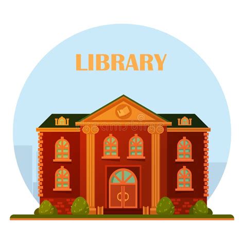 Library Building In Vector Stock Vector Illustration Of City Modern