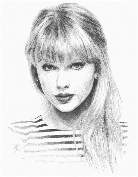 Taylor Swift Illustration Taylor Swift Drawing Celebrity Drawings