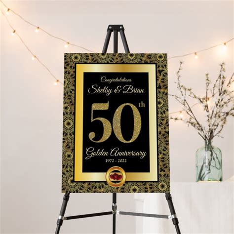 50th Golden Anniversary Welcome Sign Zazzle