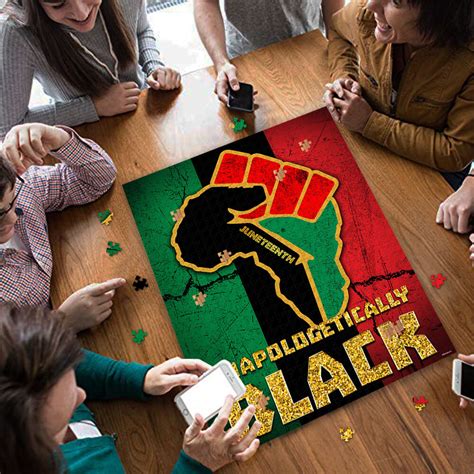 These jigsaw puzzles date back to 1998 and are very rare to purchase online. Juneteenth Unapologetically Black Jigsaw Puzzle - HomeWix