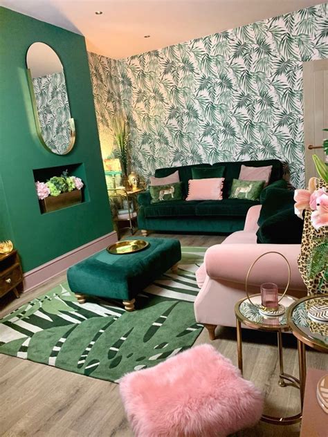 My Green And Pink Living Room Was Inspired By My Stays In The Art Deco