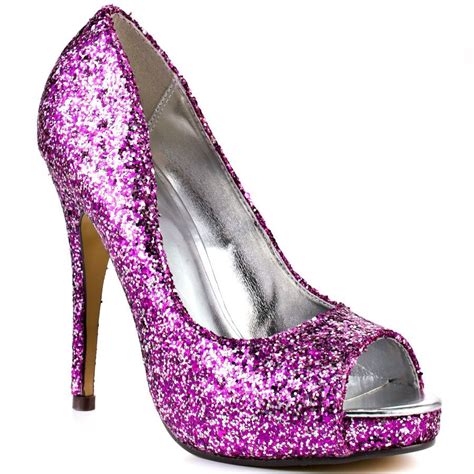 Love Pink Glitter Shoes Heels Glittery Shoes