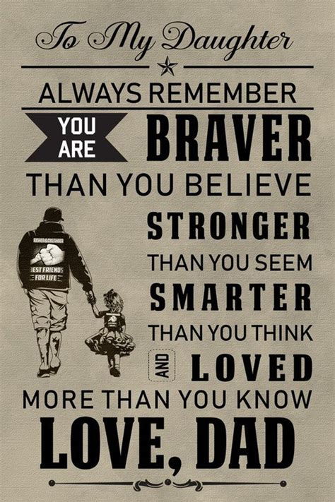 To My Daughter Always Remember You Are Braver Than You Believe Stronger