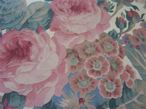 Free Download Vintage Wallpaper 1 Yard Sanderson Cabbage Roses And