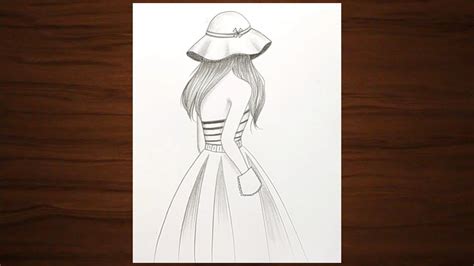 Cómo Dibujar Una Chica Por Detrás Dibujo Fácil A Lápiz De Una Niña De
