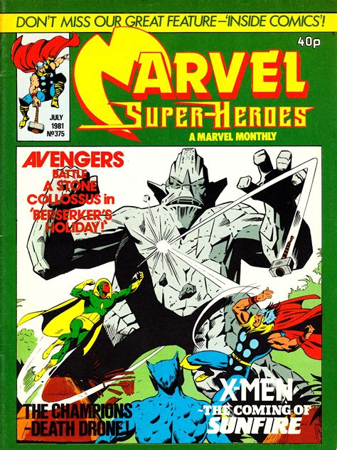 Starlogged Geek Media Again 1981 Marvel Superheroes Part Three