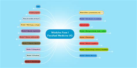 Módulos Fase I Facultad Medicina Ug Mindmeister Mind Map